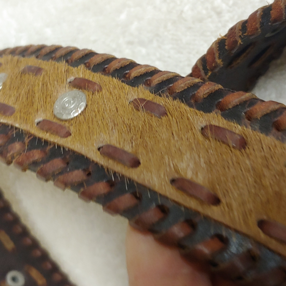 Horse hair, and leather western Cowgirl belt... Beautiful!!!!  Top quality - Picture 5 of 13